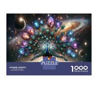 Jigsaw Puzzles for Adults1000 Pieces Cosmic Peacock Fantasy Artwork Jigsaws for Adults Family Game Analysis And Logic Christmas Birthday Gifts 70x50cm/1000pcs