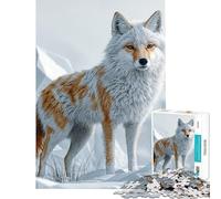 Jigsaw Puzzles for Adults1000 Pieces Coyote in Winter Landscape Difficult And Challenge Difficult Hard Fun Games for And from 14 Years And over (50x75cm)