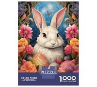 Jigsaw Puzzles for Adults1000 Pieces Cute Easter Bunny Jigsaw for Adults Family Game Precision Cutting Unique Birthday And Xmas Gifts 52x38cm/1000pcs