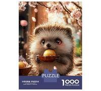 Jigsaw Puzzles for Adults1000 Pieces Cute Hedgehog with Golden Treat Jigsaw for Adults Family Game Wall Decoration Challenging Game Gifts 70x50cm/1000pcs