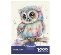 Jigsaw Puzzles for Adults1000 Pieces Cute Pastel Owl Jigsaw for Adults Family Game Precision Cutting Unique Birthday And Xmas Gifts 70x50cm/1000pcs