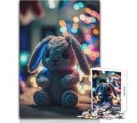 Jigsaw Puzzles for Adults1000 Pieces Cute Plush Bunny Is Sittin Soothing Relaxing Leisure Time Accurate Interlock Precision Toy Size 50x75cm