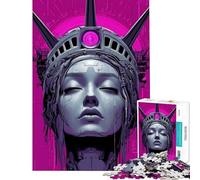 Jigsaw Puzzles for Adults1000 Pieces Cyberpunk Statue Of Liberty Jigsaw Relax Games Analysis And Logic Unique Birthday And Xmas Gifts (Size 38x52cm)