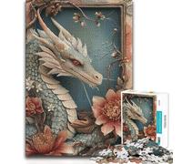 Jigsaw Puzzles for Adults1000 Pieces D Dragon Pink Toy Intellectual Game Staycation Kill Time Great Gift (size 38x26cm)