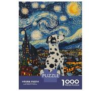 Jigsaw Puzzles for Adults1000 Pieces Dalmatian Starry Night -2 Jigsaw for Adults Family Game Wall Decoration Challenging Game Gifts 38x26cm/1000pcs