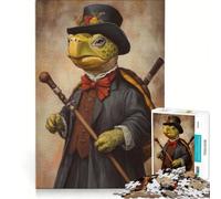 Jigsaw Puzzles for Adults1000 Pieces Dapper Turtle on A Mission, Practical Game, Decompressing Intellectual, Birthday Present,Travel Gifts, 38x52cm