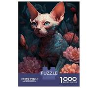 Jigsaw Puzzles for Adults1000 Pieces Devon Rex Cat Dream Puzzle for Adults Brain Teaser Game A Work of Art Fun Activities at Home 70x50cm/1000pcs