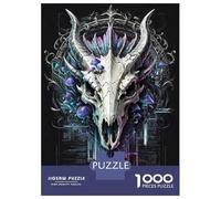 Jigsaw Puzzles for Adults1000 Pieces Dinosaur Skull Coding Glitch Puzzle for Adults Brain Teaser Game A Work of Art Fun Activities at Home 70x50cm/1000pcs