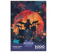 Jigsaw Puzzles for Adults1000 Pieces Drum Galaxy Silhouette Adult Puzzles Relaxing Games But Fun And Humorous Fun Activities at Home 52x38cm/1000pcs