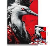 Jigsaw Puzzles for Adults1000 Pieces Egret Bird Crowning The Heron King Animal Birthday Present Toy Wall Decor Suitable for Ages 14 And Up (size 38x26cm)