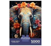 Jigsaw Puzzles for Adults1000 Pieces Elephant Portrait Adult Puzzles Relaxing Games But Fun And Humorous Fun Activities at Home 70x50cm/1000pcs