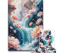 Jigsaw Puzzles for Adults1000 Pieces Enchanted Falls Brainteaser Family Games Family Activities Educational Toy (38x52cm)