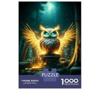 Jigsaw Puzzles for Adults1000 Pieces Enchanted Forest Owl Statue Adult Jigsaw Puzzle Toy Wall Decor Analysis And Logic Challenging Game Gifts 52x38cm/1000pcs