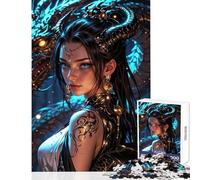 Jigsaw Puzzles for Adults1000 Pieces Enchantress with The Golden Dragon 1000 Jigsaw Puzzle Relaxing Games Gifts for Women Men Tough Challenge (38x26cm)