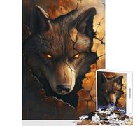 Jigsaw Puzzles for Adults1000 Pieces Eyes of Eternity Wolf Home Decoration Toys Gifts Ideas Brain Teaser Game Enhance Love between Couples size 50x75cm