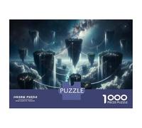 Jigsaw Puzzles for Adults1000 Pieces Fantasy Cloud Cityscape Teenager Puzzles Relax Games A Work of Art Unique Birthday And Xmas Gifts 52x38cm/1000pcs