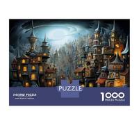 Jigsaw Puzzles for Adults1000 Pieces Fantasy Medieval Cityscape Jigsaws for Adults Family Game Analysis And Logic Christmas Birthday Gifts 52x38cm/1000pcs