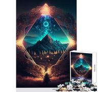 Jigsaw Puzzles for Adults1000 Pieces Fantasy Mountain Portal AI Practical Game Perfect Decoration Toy Wall Decor for Is Ideal As A Gifts (38X26CM)