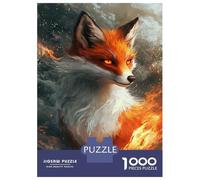 Jigsaw Puzzles for Adults1000 Pieces Fiery Fox Majesty-7 Jigsaw for Adults Family Game Wall Decoration Challenging Game Gifts 38x26cm/1000pcs