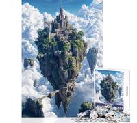 Jigsaw Puzzles for Adults1000 Pieces Floating Castle in The Clouds Shared Joyful Family Experience Wonderful Christmas Surprise Gifts (38x52cm)