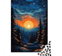 Jigsaw Puzzles for Adults1000 Pieces Forest Sunset Landscape Adult Jigsaw Puzzle Fun Games Hand Speed Race Challenging Game Gifts 70x50cm/1000pcs