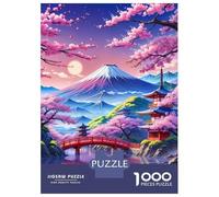 Jigsaw Puzzles for Adults1000 Pieces Fuji Japanese Beautiful Adult Puzzles Relaxing Games But Fun And Humorous Fun Activities at Home 52x38cm/1000pcs