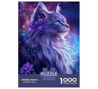 Jigsaw Puzzles for Adults1000 Pieces Galactic Feline Beauty -1 Puzzle for Adults Brain Teaser Game A Work of Art Fun Activities at Home 38x26cm/1000pcs