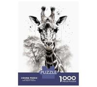 Jigsaw Puzzles for Adults1000 Pieces Giraffe Beauty Black Ink Jigsaws for Adults Hands-on Game Enhance Memory Fun Activities at Home 38x26cm/1000pcs