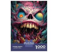 Jigsaw Puzzles for Adults1000 Pieces Glowing Eyes Horror Art Print Teenager Puzzles Relax Games A Work of Art Unique Birthday And Xmas Gifts 70x50cm/1000pcs