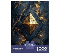 Jigsaw Puzzles for Adults1000 Pieces Gold Diamond on Marble Puzzle for Adults Brain Teaser Game A Work of Art Fun Activities at Home 52x38cm/1000pcs