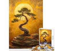 Jigsaw Puzzles for Adults1000 Pieces Golden Harmony Bonsai Tree Practical Game Perfect Decoration Toy Wall Decor for Is Ideal As A Gifts (38X26CM)