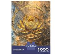 Jigsaw Puzzles for Adults1000 Pieces Golden Lotus Harmony Jigsaw for Adults Family Game Precision Cutting Unique Birthday And Xmas Gifts 70x50cm/1000pcs