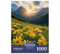 Jigsaw Puzzles for Adults1000 Pieces Golden Sunset in Mountain Meadow Puzzle for Adults Brain Teaser Game A Work of Art Fun Activities at Home 38x26cm/1000pcs