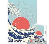 Jigsaw Puzzles for Adults1000 Pieces Great Wave Off Kanagawa Home Decoration Toys Gifts Ideas Brain Teaser Game Enhance Love between Couples size 38x52cm