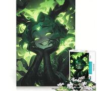 Jigsaw Puzzles for Adults1000 Pieces Green-Haired Fae with Antlers, Practical Game, Decompressing Intellectual, Birthday Present,Travel Gifts, 50X75CM