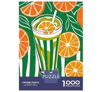 Jigsaw Puzzles for Adults1000 Pieces Green Italian Drink Art Puzzle for Adults Brain Teaser Game A Work of Art Fun Activities at Home 52x38cm/1000pcs
