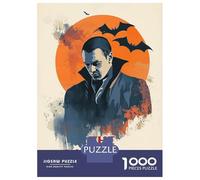 Jigsaw Puzzles for Adults1000 Pieces Halloween The Vampire Adult Puzzles Fun Games Difficult Challenge Fun at Home Activities, 70x50cm/1000pcs