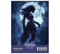 Jigsaw Puzzles for Adults1000 Pieces Howl of The Moonlit Huntress Adult Puzzles Fun Games Difficult Challenge Fun at Home Activities, 52x38cm/1000pcs