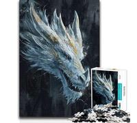Jigsaw Puzzles for Adults1000 Pieces Ice Dragon Toy Intellectual Game Staycation Kill Time Great Gift (size 38x52cm)
