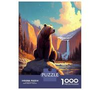 Jigsaw Puzzles for Adults1000 Pieces Into The Wild Bear King Puzzle for Adults Brain Teaser Game A Work of Art Fun Activities at Home 52x38cm/1000pcs