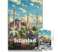 Jigsaw Puzzles for Adults1000 Pieces Istanbul Skyline Learning Educational Relaxing Games Secret Santa Gifts (size 38x26cm)