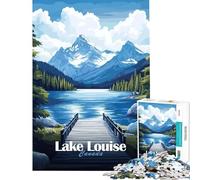 Jigsaw Puzzles for Adults1000 Pieces Lake Louise Canada Challenging Game Toys Educational Game Perfect Decoration Funny Gifts (Size 38x52cm)