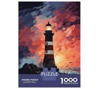 Jigsaw Puzzles for Adults1000 Pieces Lighthouse Sunset Puzzle for Adults Brain Teaser Game A Work of Art Fun Activities at Home 70x50cm/1000pcs