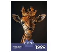 Jigsaw Puzzles for Adults1000 Pieces Little Giraffe King Puzzle for Adults Brain Teaser Game A Work of Art Fun Activities at Home 52x38cm/1000pcs