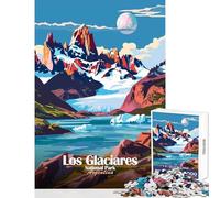 Jigsaw Puzzles for Adults1000 Pieces Los Glaciares National Park Argentina Poster Shared Joyful Family Experience Wonderful Christmas Surprise Gifts (50x75cm)
