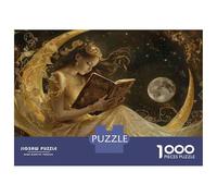 Jigsaw Puzzles for Adults1000 Pieces Magical Moonlit Reading Fantasy Art Print Jigsaws for Adults Family Game Analysis And Logic Christmas Birthday Gifts 70x50cm/1000pcs