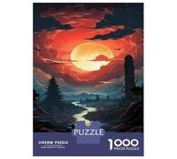 Jigsaw Puzzles for Adults1000 Pieces Magical Sunset River Scene Adult Jigsaw Puzzle Toy Wall Decor Analysis And Logic Challenging Game Gifts 52x38cm/1000pcs