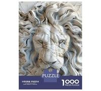 Jigsaw Puzzles for Adults1000 Pieces Marble Lion Head Statue Adult Jigsaw Puzzle Fun Games Hand Speed Race Challenging Game Gifts 52x38cm/1000pcs