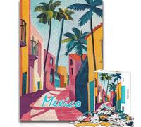 Jigsaw Puzzles for Adults1000 Pieces Mexico Street Scene Toy Intellectual Game Birthday Present Birthday Gifts 38x26cm(1000pcs)