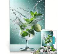 Jigsaw Puzzles for Adults1000 Pieces Mojito Magic Mints Dynamic Splash Practical Game Decompressing Intellectual Birthday Present,Travel Gifts 50x75cm